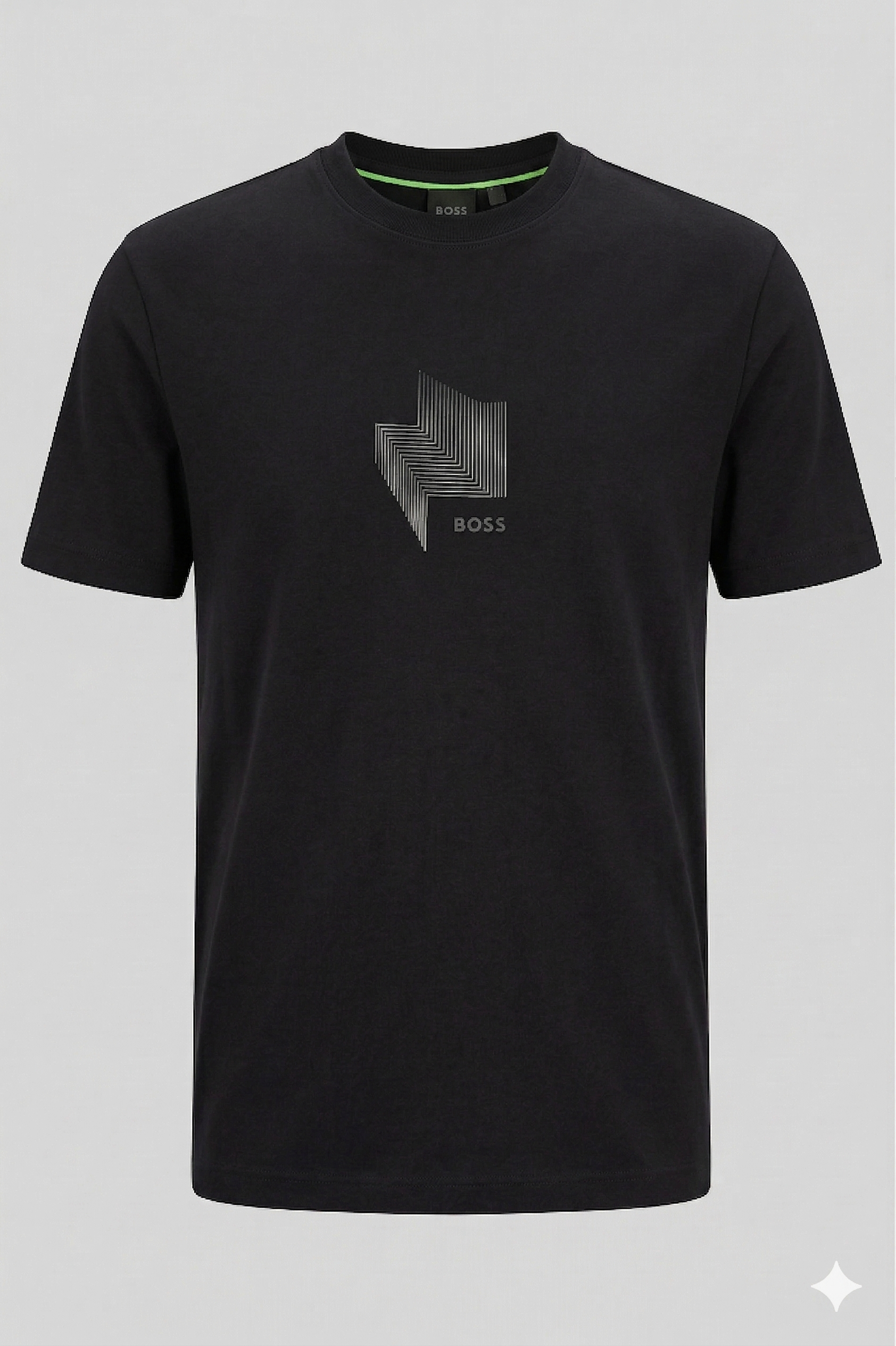 BOSS embroidered rubber logo T-Shirt-Black
