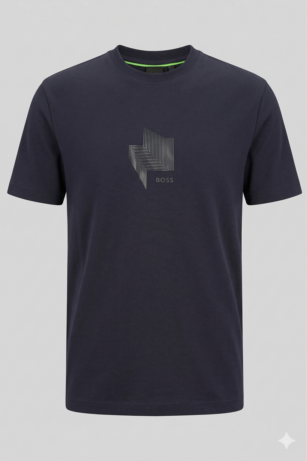BOSS embroidered rubber logo T-Shirt- Blue Navy