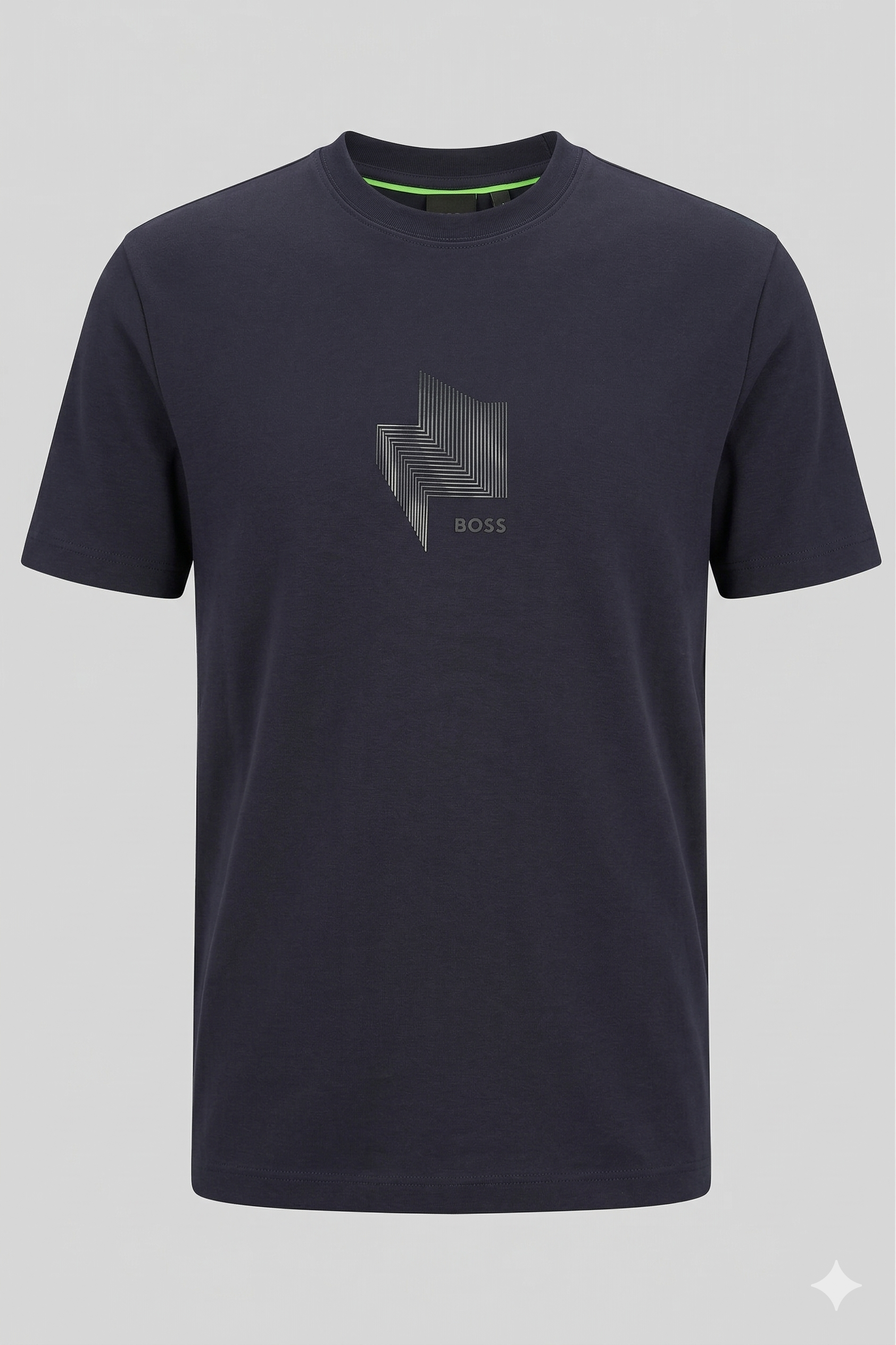 BOSS embroidered rubber logo T-Shirt- Blue Navy