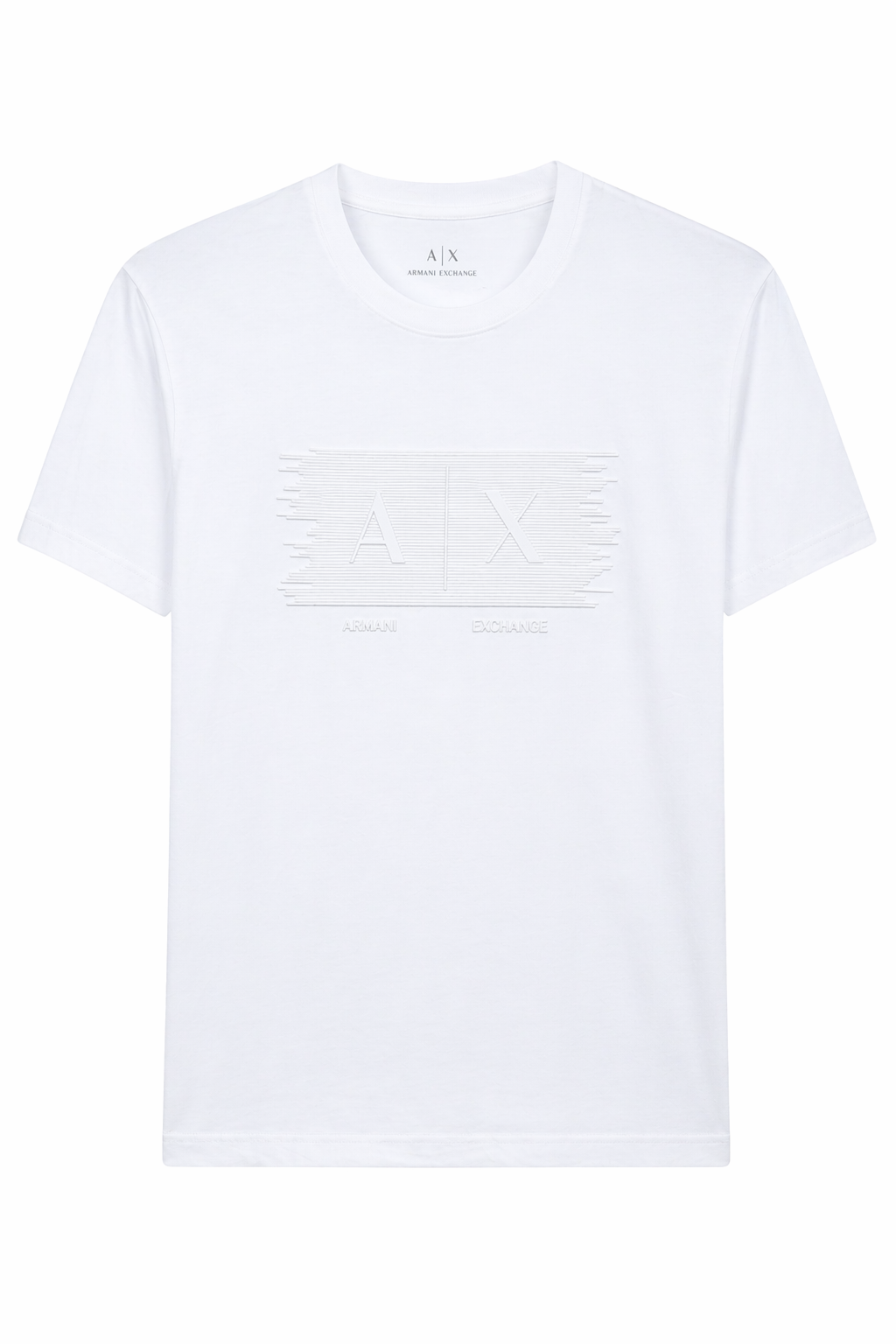 Armani Exchange embroidered AX logo T-shirt - White