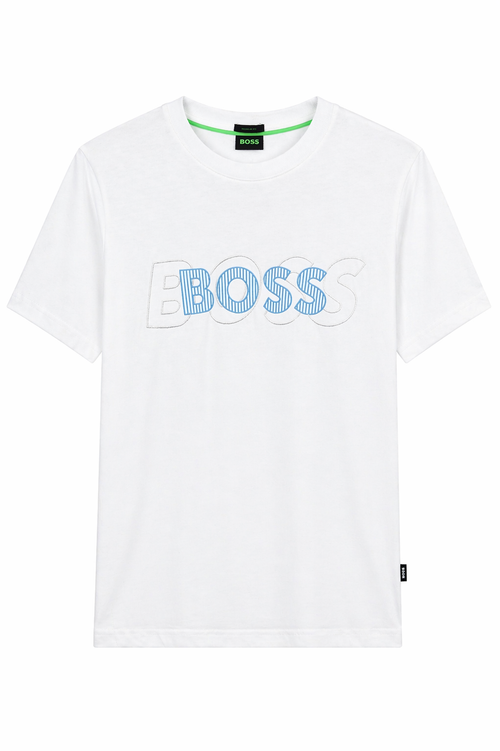 BOSS  layered Logo T-Shirt - White