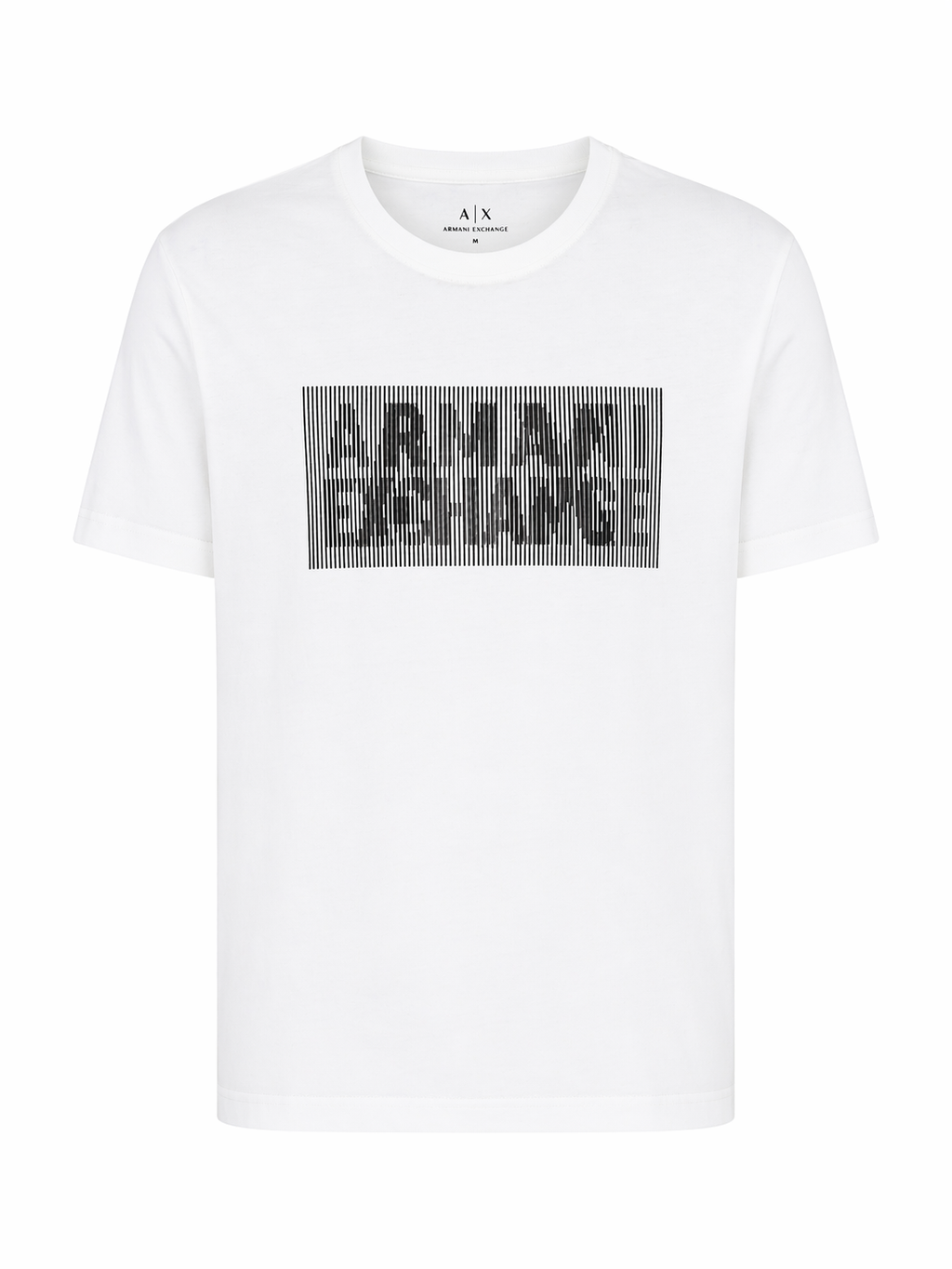 Armani Exchange bold striped Logo T-Shirt - White