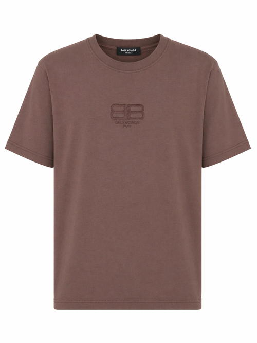 Balenciaga  Logo T-Shirt - Brown