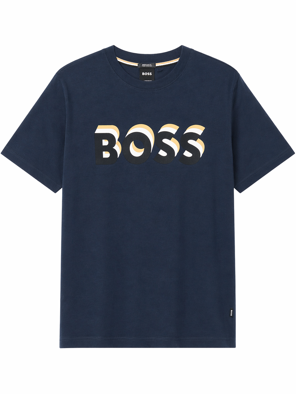 BOSS sticker Logo T-Shirt - Blue Navy