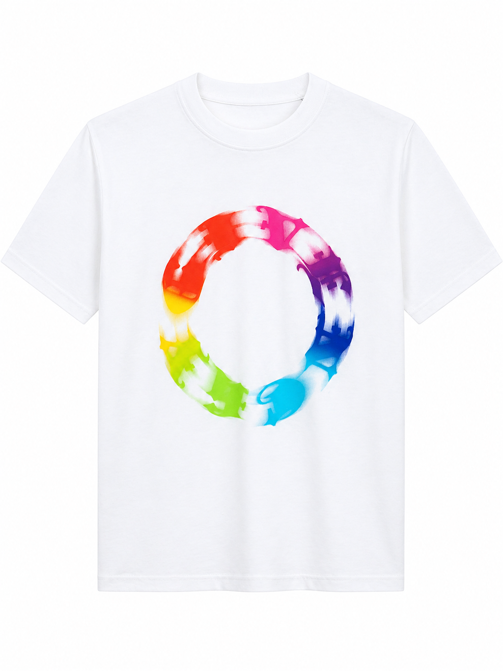 Givenchi Abstract Spectrum Circle T-Shirt – White