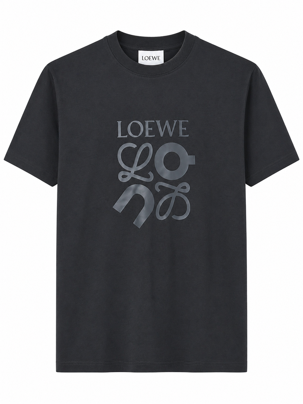 Loewe cotton   logo T-shirt- Black