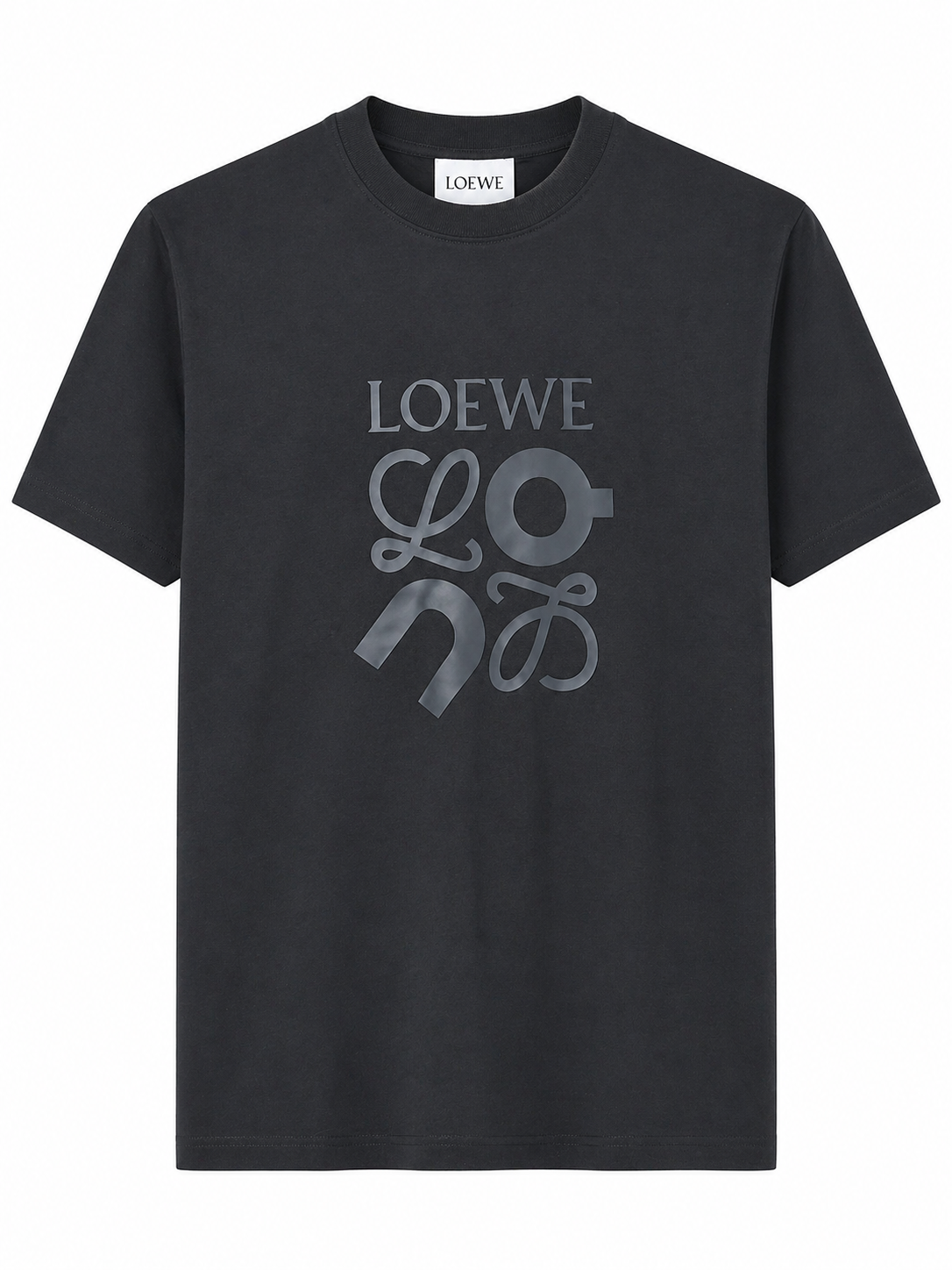 Loewe cotton   logo T-shirt- Black
