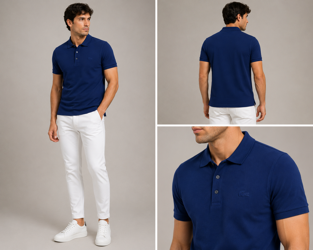 Lacoste Regular Fit Paris Piqué Polo - Blue