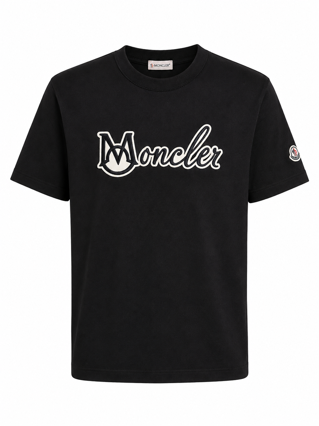 Moncler Embroidered Logo T-shirt - Black