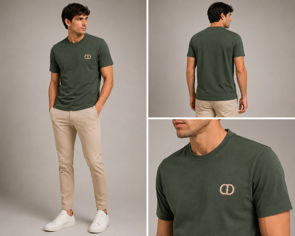 Dior embroidered CD icon T-shirt - Green