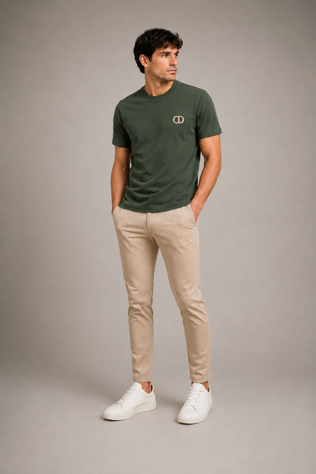Dior embroidered CD icon T-shirt - Green