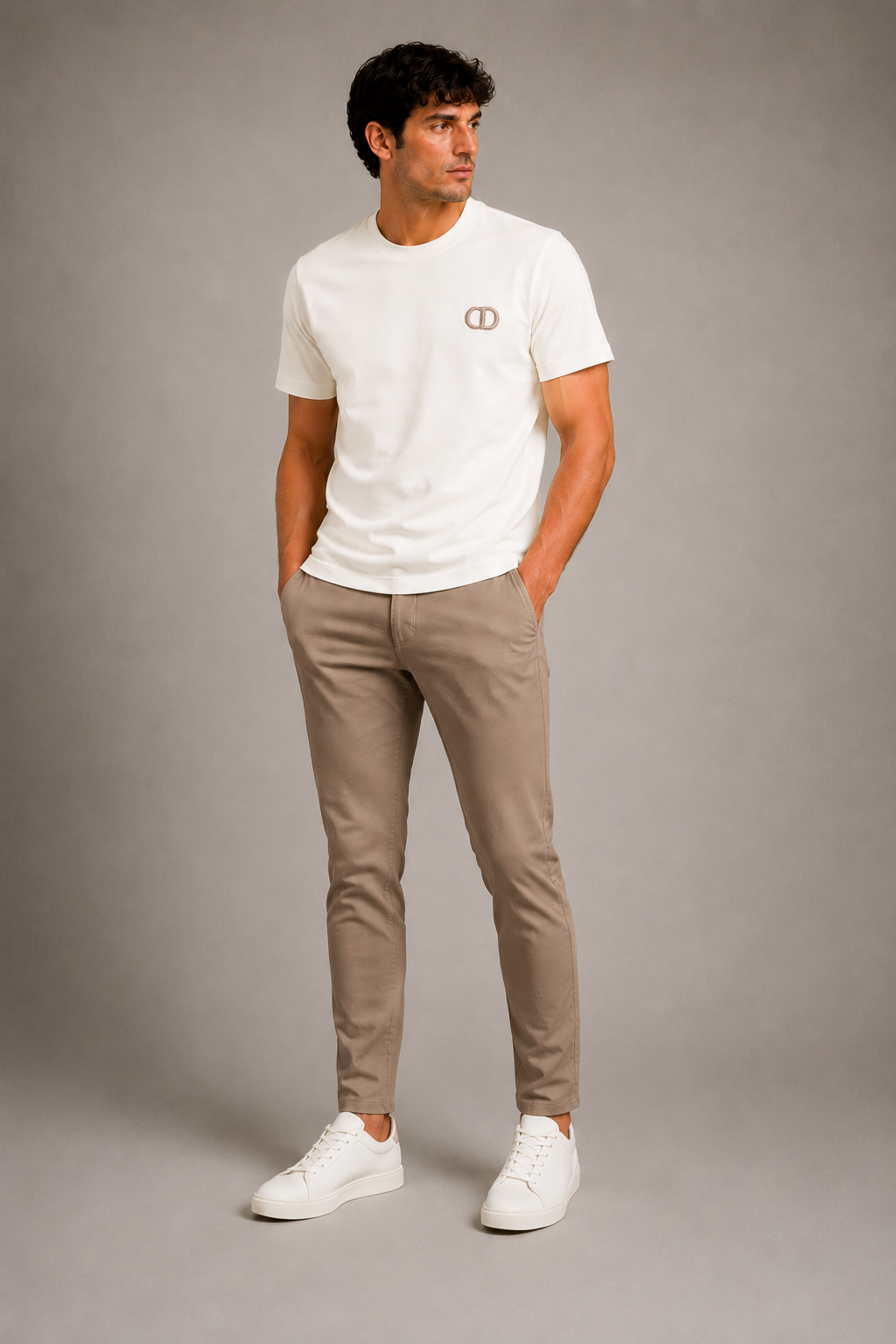 Dior embroidered CD icon T-shirt - Off-White