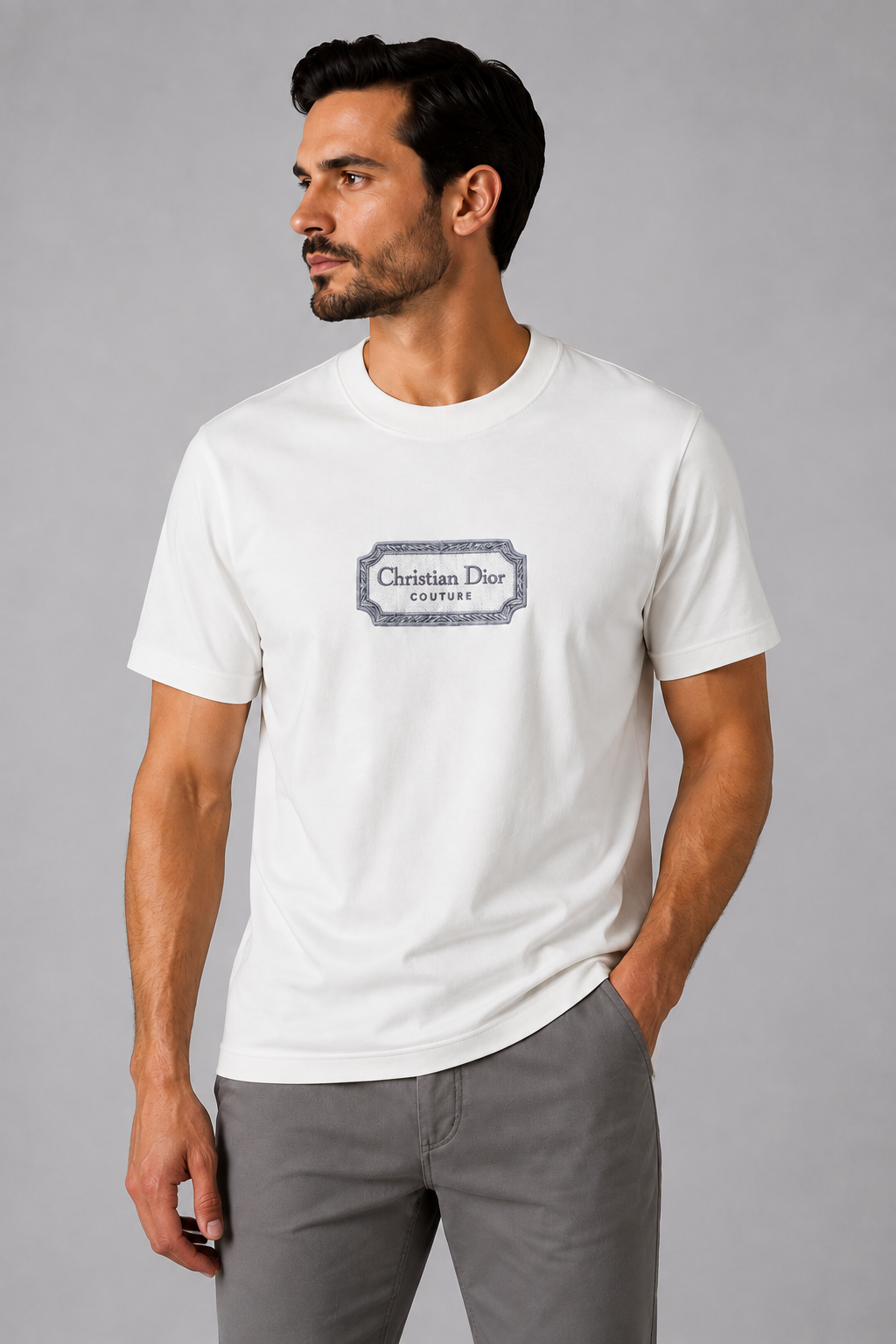 Dior Embroidered logo T-shirt - Off White
