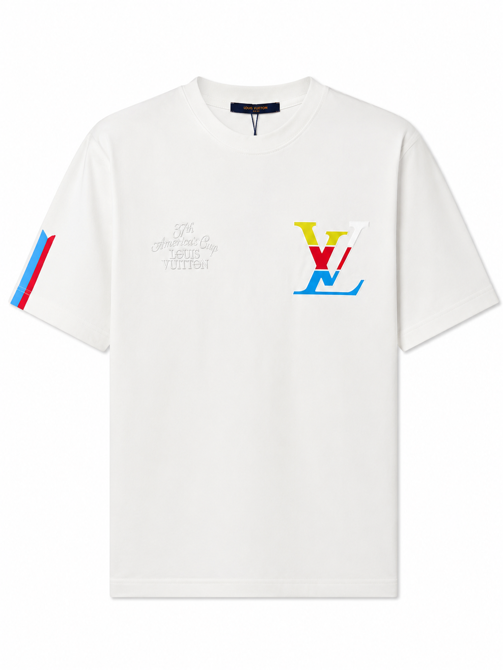 Louis Vuiton Gaston Stripe Cotton T-shirt - White