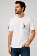 Louis Vuiton Gaston Stripe Cotton T-shirt - White