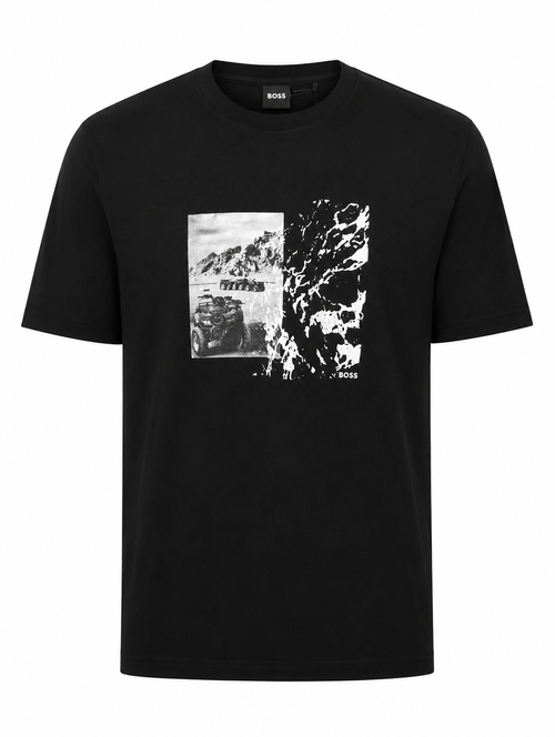BOSS Motors graphic-print T-shirt  -Black