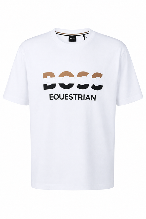 BOSS Equestrian Pierce Signature Logo T-Shirt - white