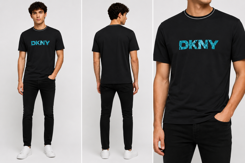 DKNY Patterned Graphic logo T-shirt - Black