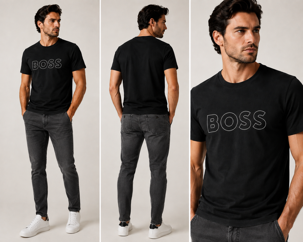 Boss embroidered logo T-shirt