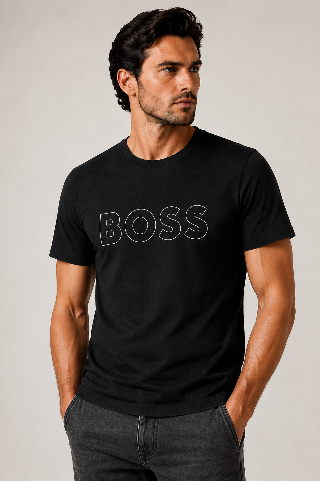 Boss embroidered logo T-shirt