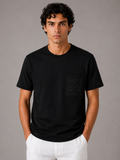 Loewe embroidered Black Pocket logo T-shirt- Black