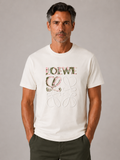 Loewe embroidered logo T-shirt- Off-white