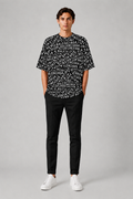 Balenciaga All-Over Logo  T-Shirt – Black/White