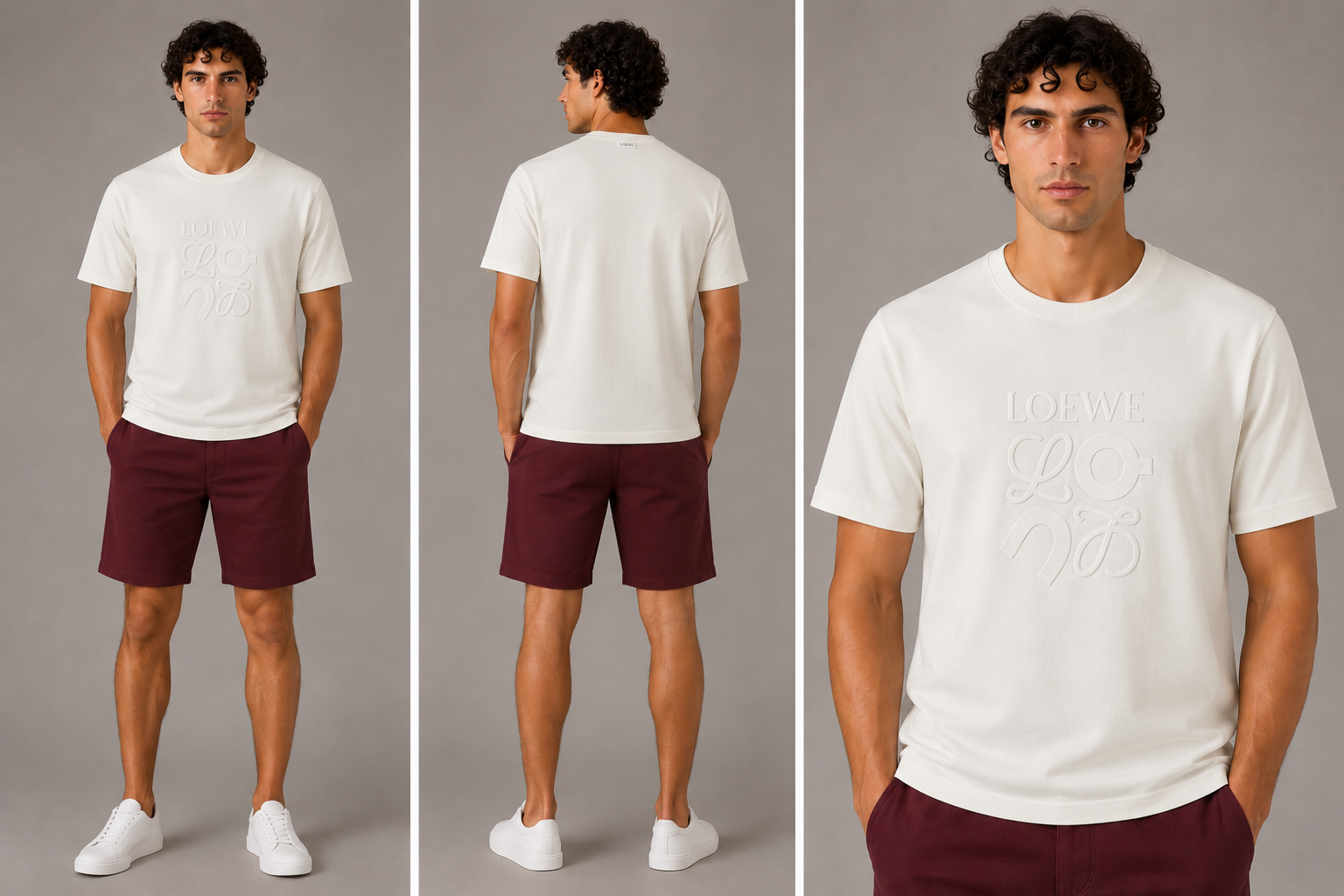 Loewe cotton   logo T-shirt- Black