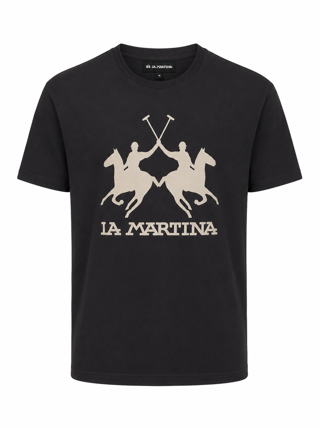 La Martina Brand Logo T-Shirt- Black
