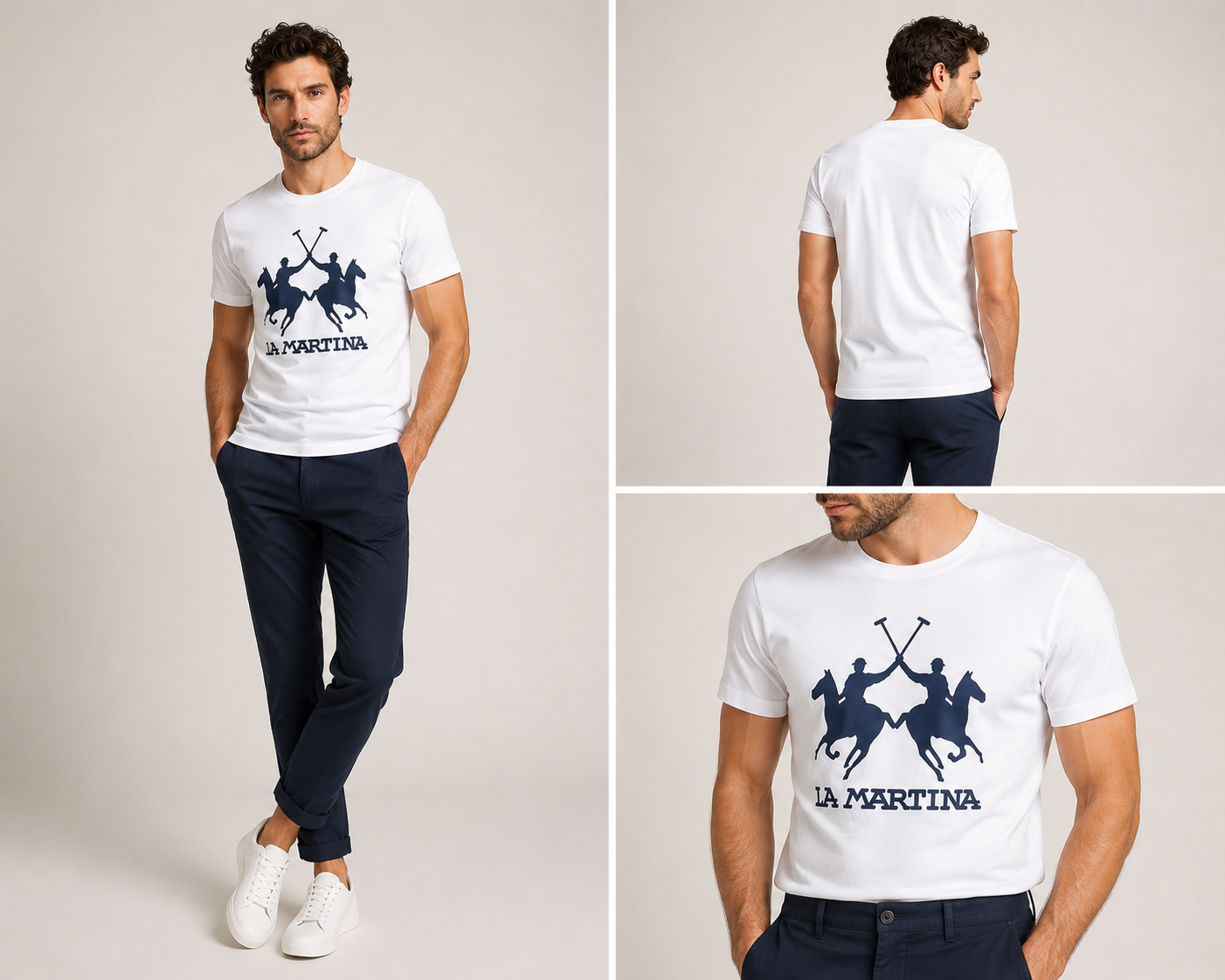 La Martina Brand Logo T-Shirt- White