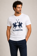 La Martina Brand Logo T-Shirt- White