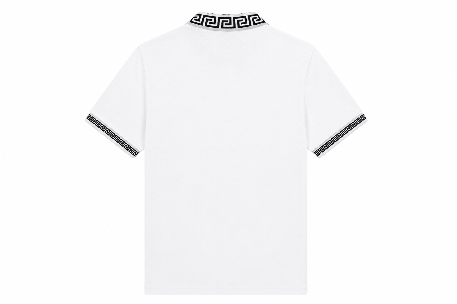Versace Black Zip  Medusa Logo Polo – White