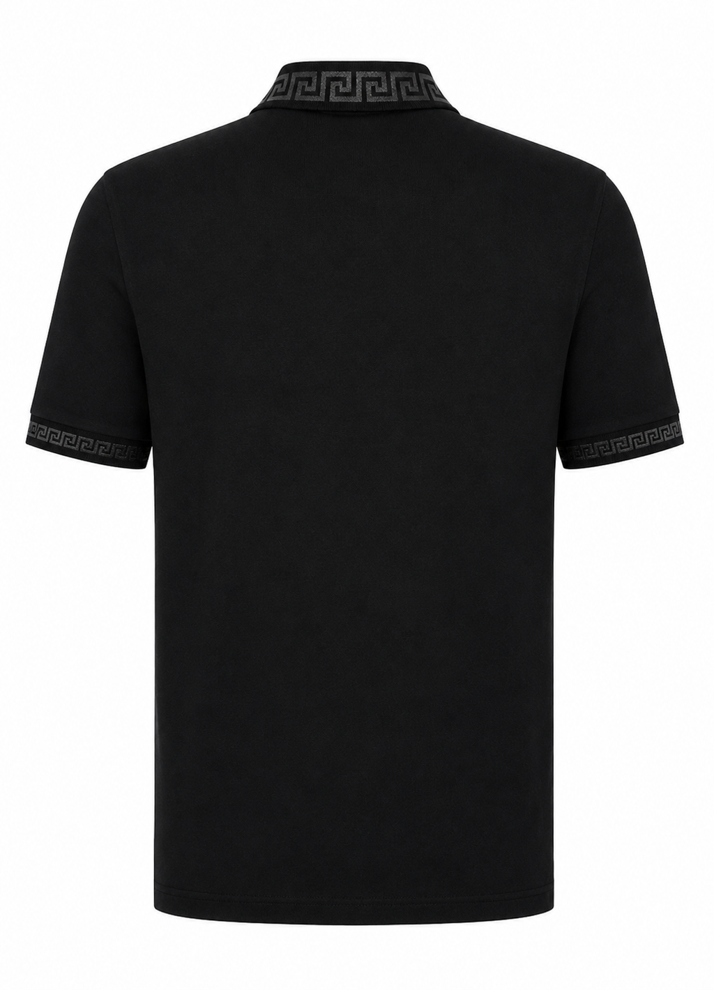 Versace Black Zip  Medusa Logo Polo – Black