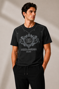 Dolce & Gabbana Embroidered  Premium T-Shirt - Black