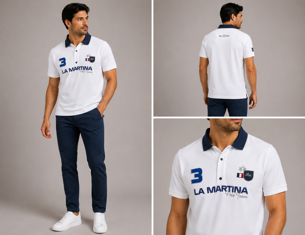 LM France logo Polo - White