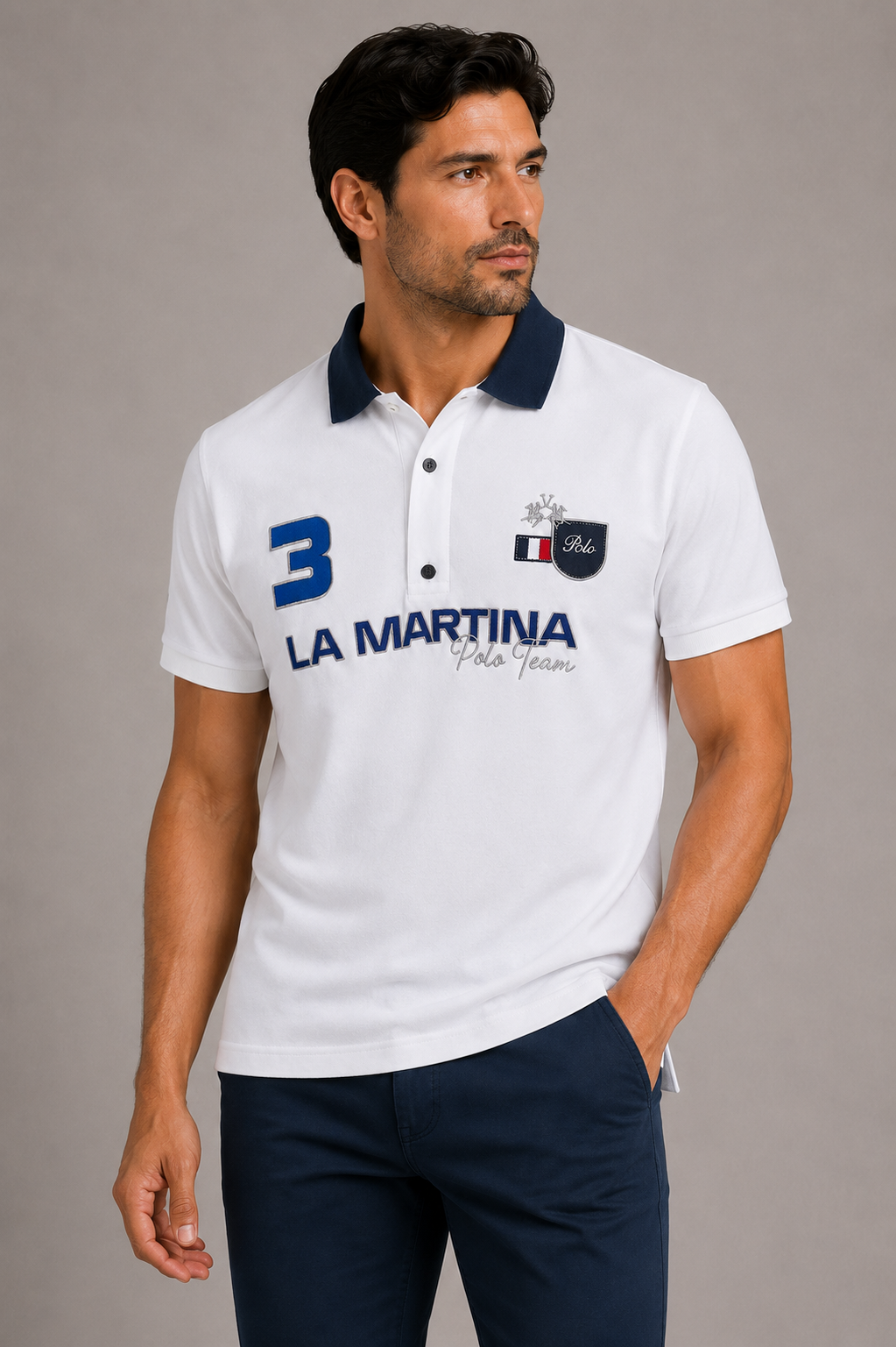 LM France logo Polo - White