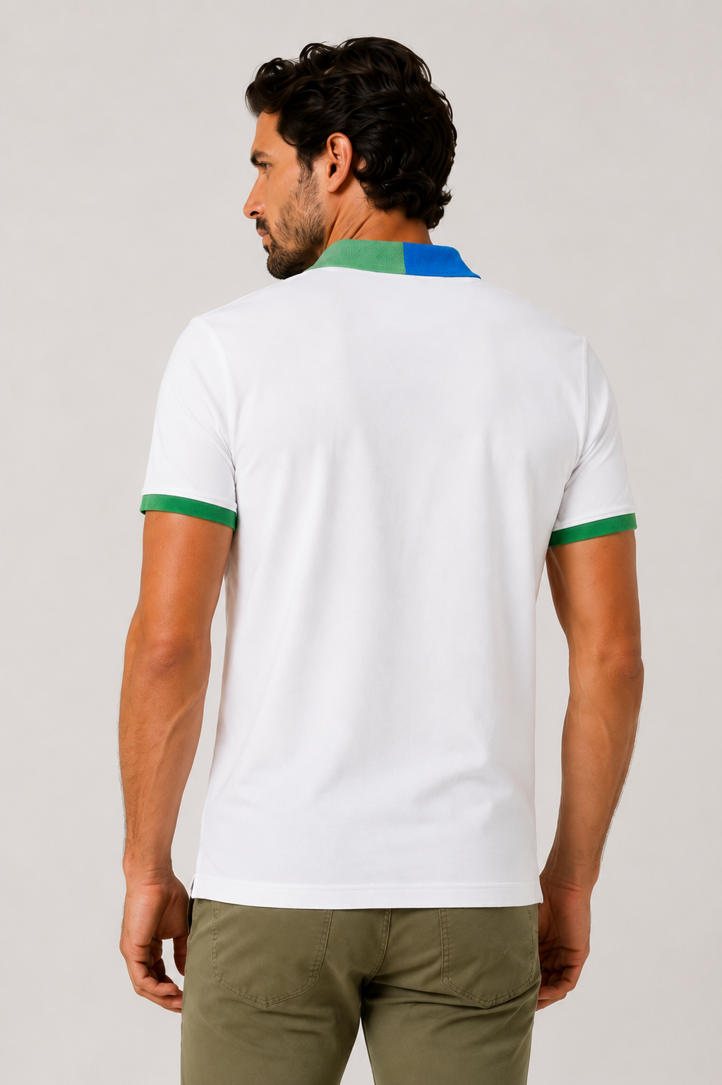 Harmont & Blaine colorful collar Polo - White