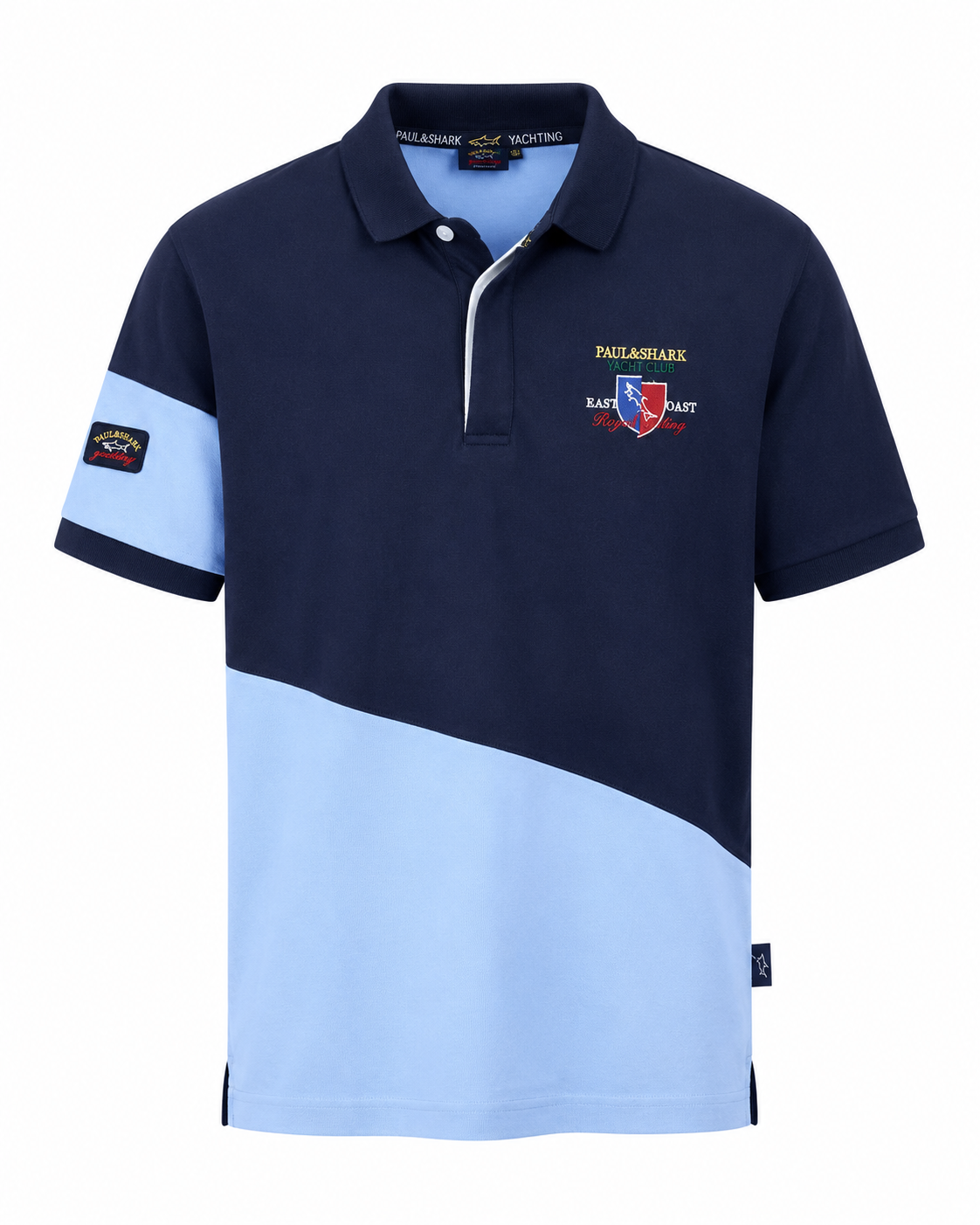 Paul & Shark colorblock polo - Navy and light blue