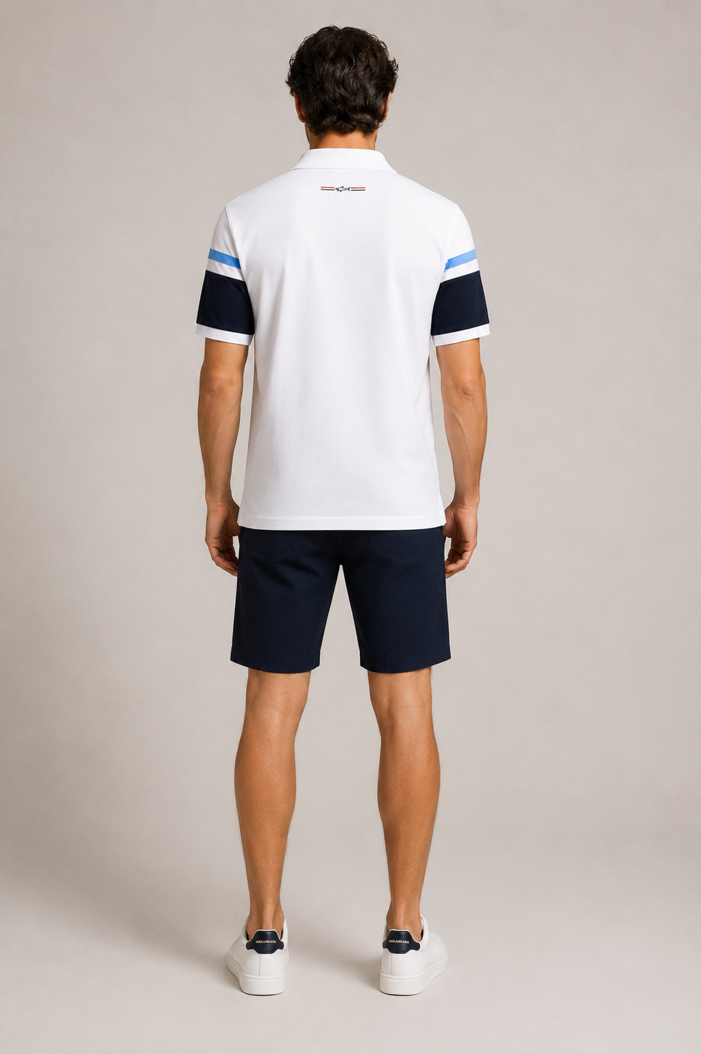 Paul & Shark striped polo - white