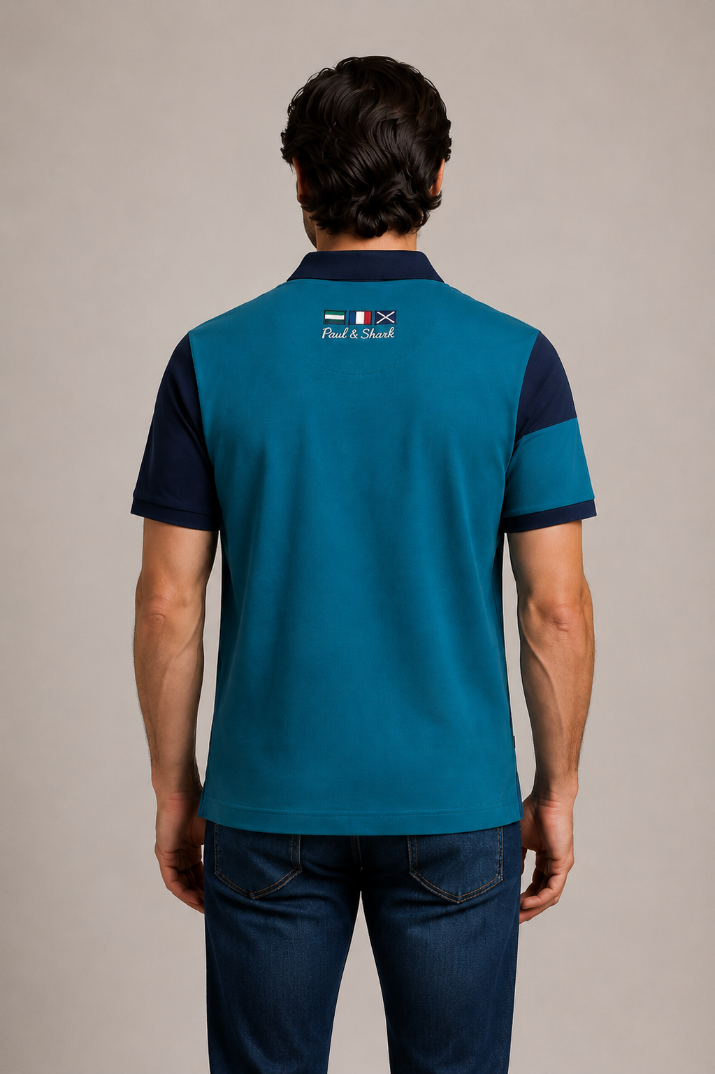 Paul & Shark colorblock polo - Navy and green