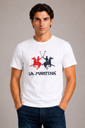 La Martina Graphic Print T-Shirt- White
