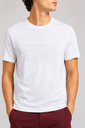 Armani Exchange embroidered AX logo T-shirt - White