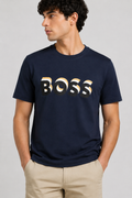 BOSS sticker Logo T-Shirt - Blue Navy