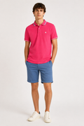 Benetton Regular Fit Embroidered Logo  Polo - Pink