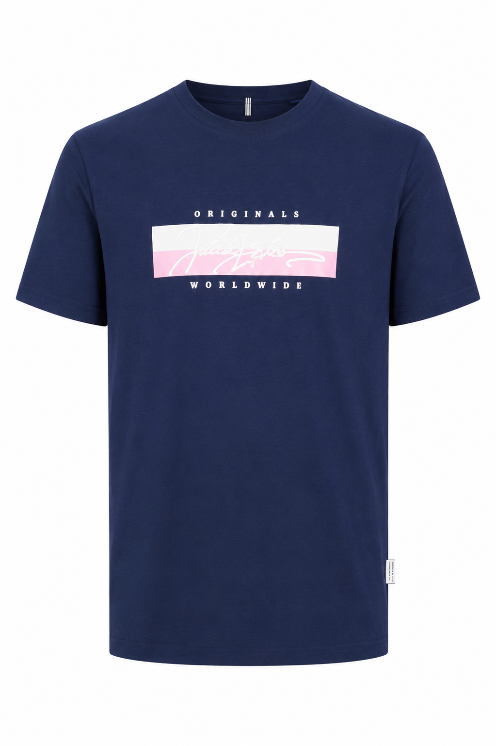 Jack&Jones Crew Neck Short Sleeve Brand Logo T-shirt, Navy