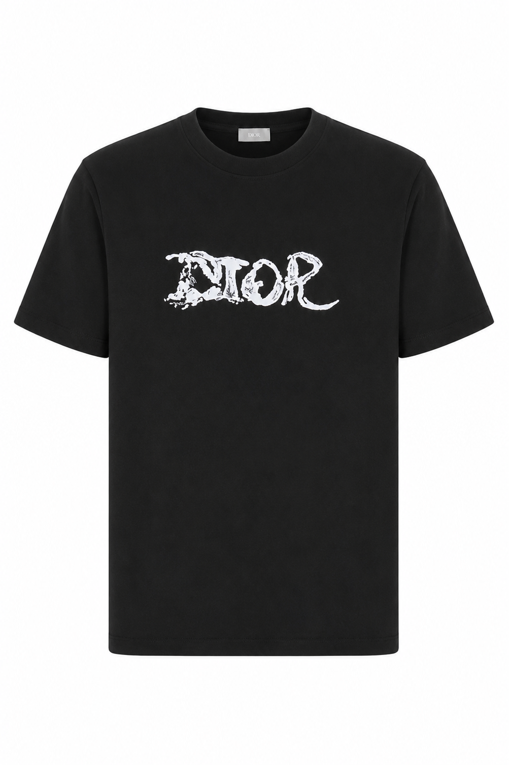 Dior White Logo T-shirt - Black