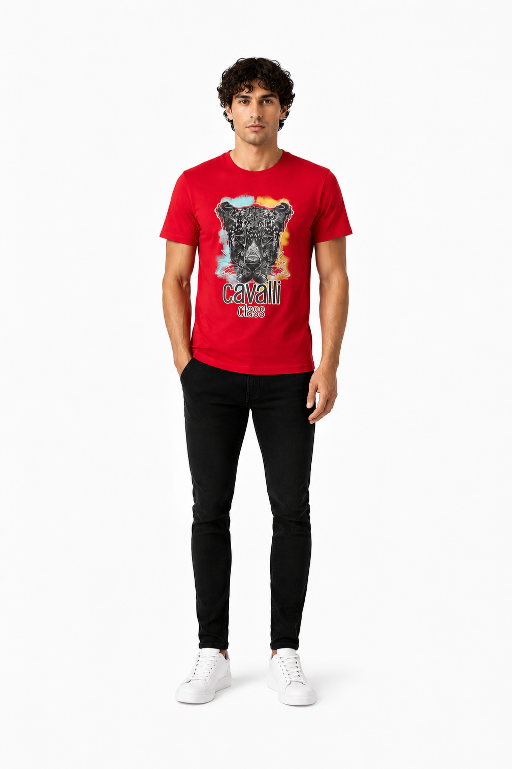 Cavalli class graphic short sleeve T-shirt