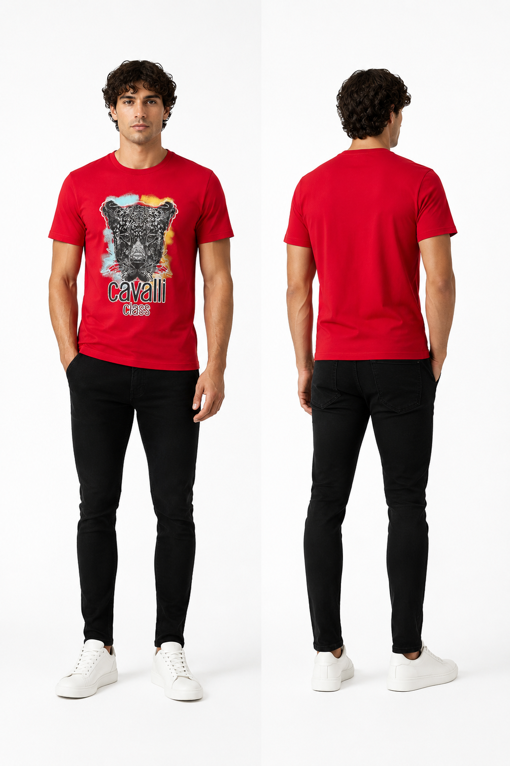 Cavalli class graphic short sleeve T-shirt