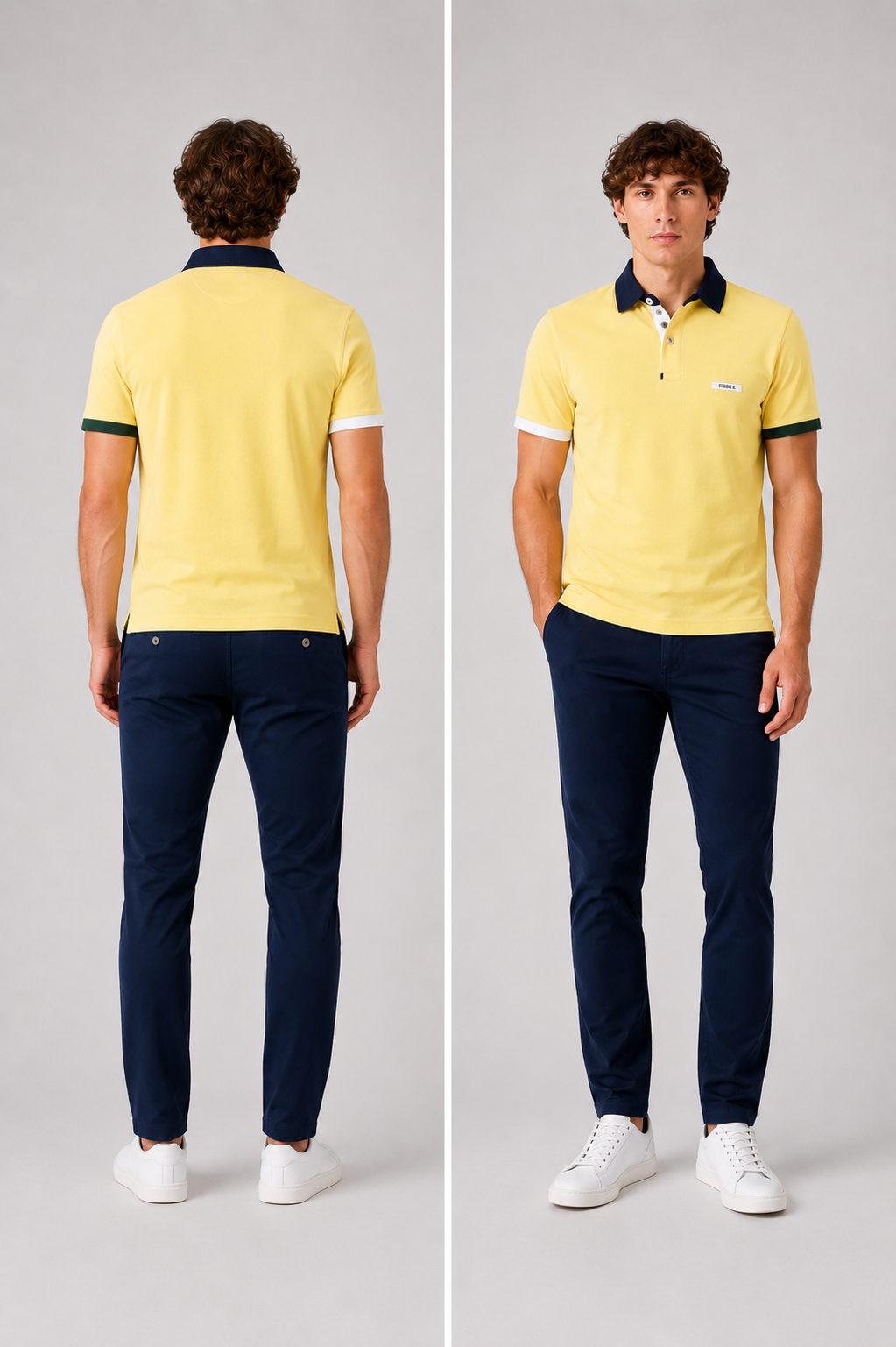 Studio X multi color Polo , yellow
