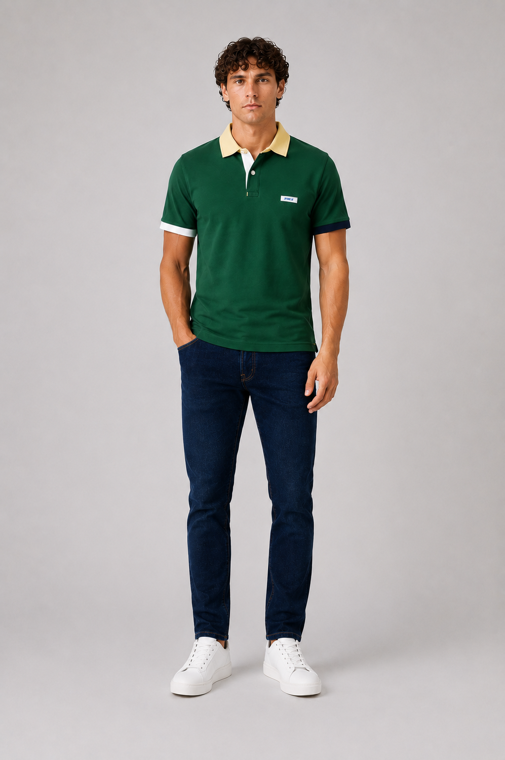 Studio X multi color Polo , Green